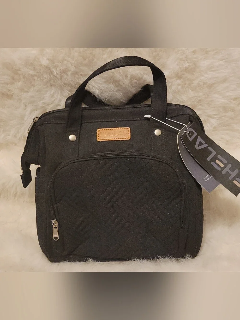 Black Small Diaper Bag Backpack